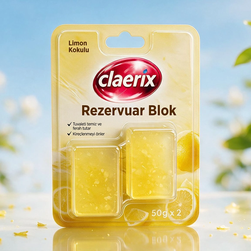 claerix rezervuar blok limon kokulu ambalaj tasarımı