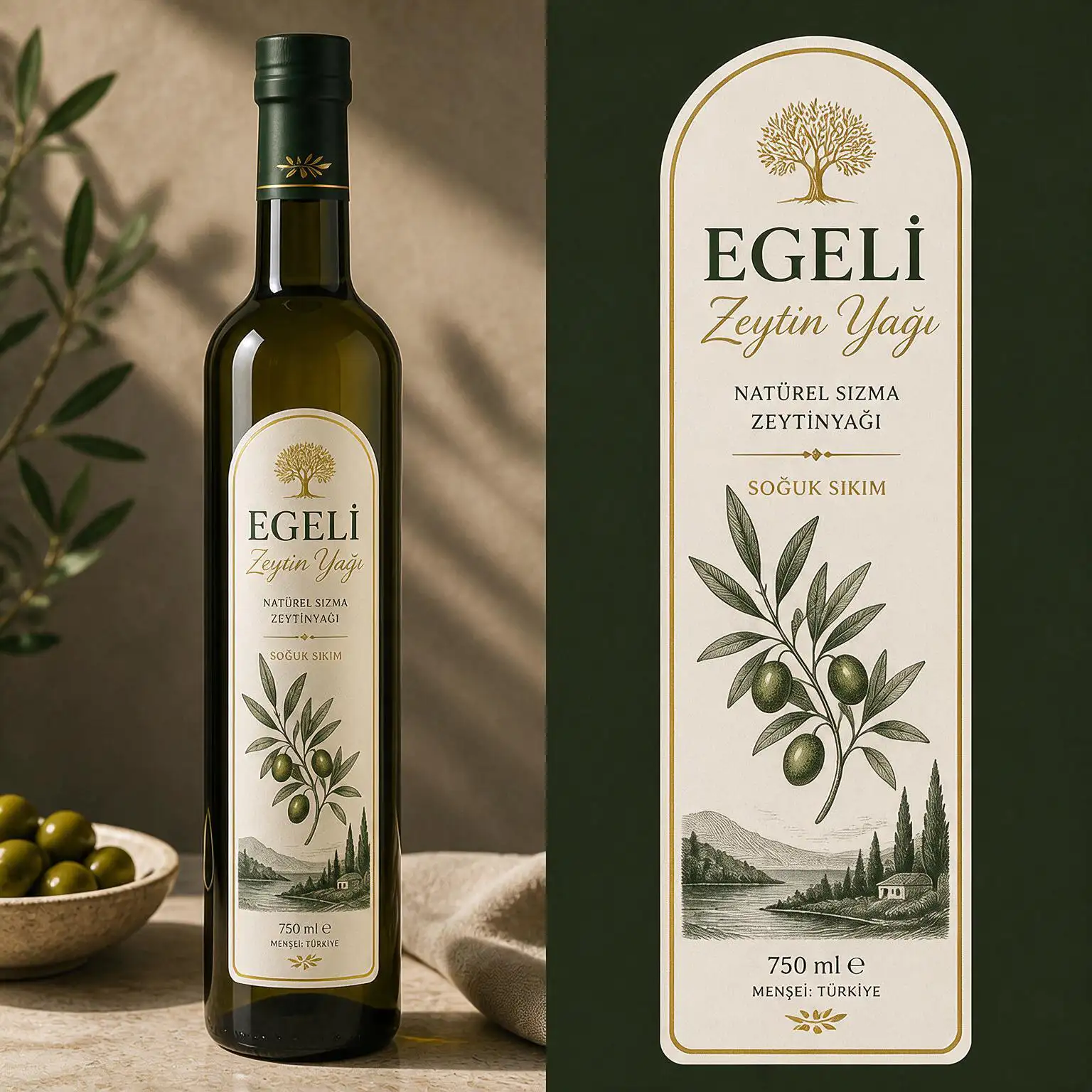 Egeli Zeytin Yağı Ambalaj Tasarımı